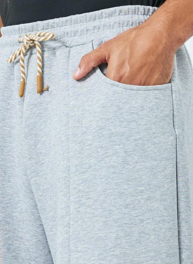 Styli  Men Wide Leg Joggers with Back Pocket Detail for Men | Best Price UAE